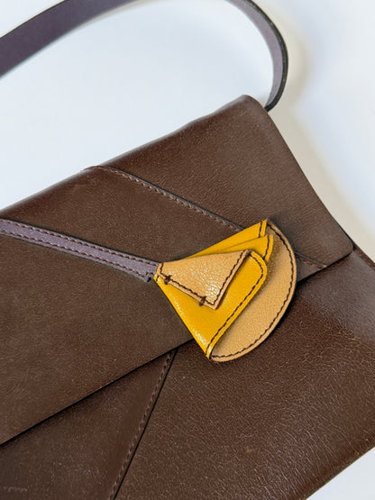 1990s Miu Miu Flower Leather Shoulder Bag/Clutch