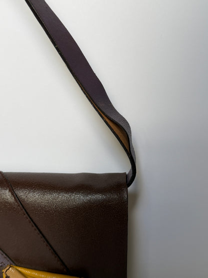 1990s Miu Miu Flower Leather Shoulder Bag/Clutch