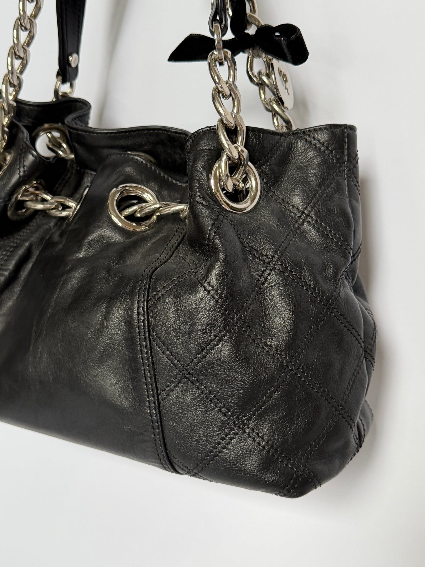 Leather Chain Handle Bag