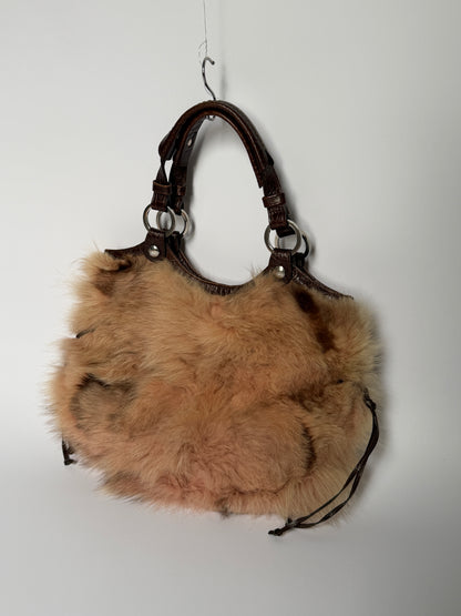 Rabbit Fur Hobo Bag – Japanese Designer