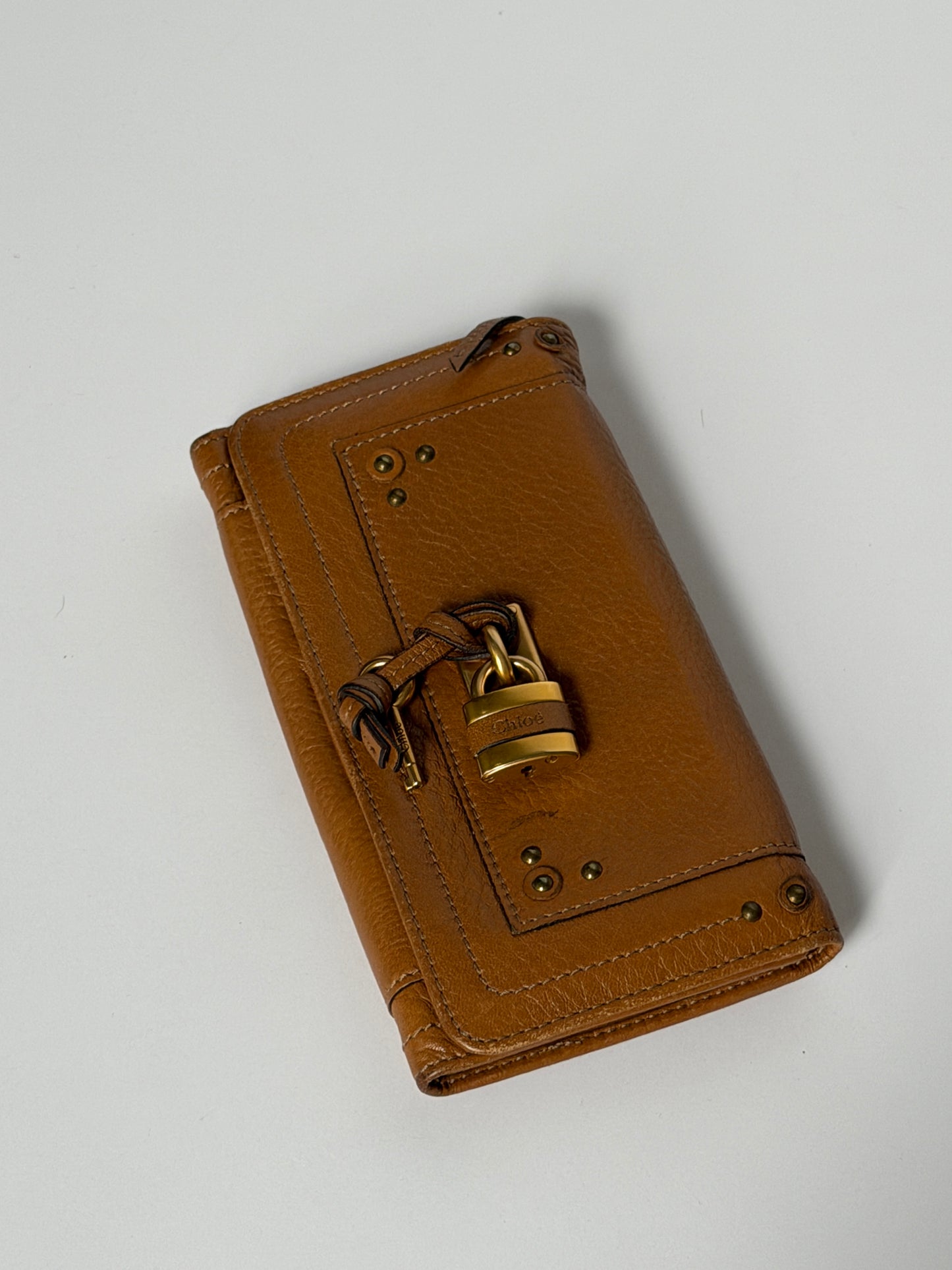 Chloe Paddington Wallet — Cognac