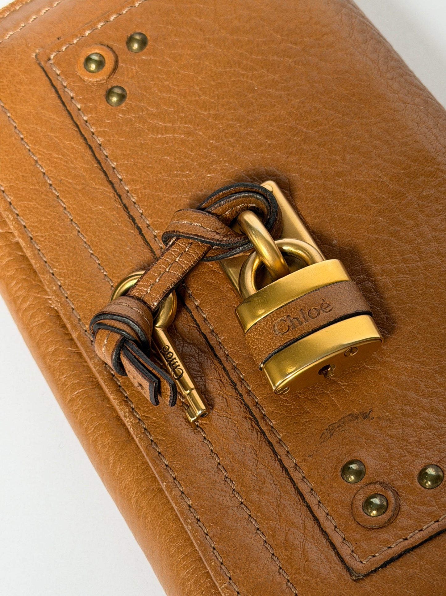Chloe Paddington Wallet — Cognac