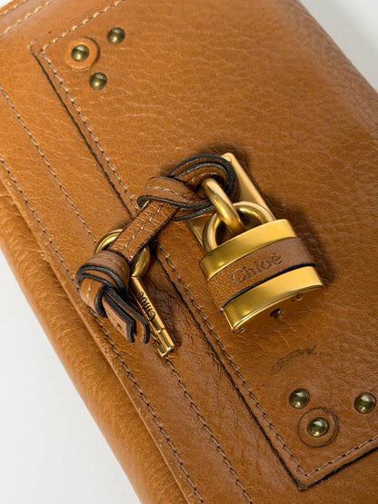 Chloe Paddington Wallet — Cognac