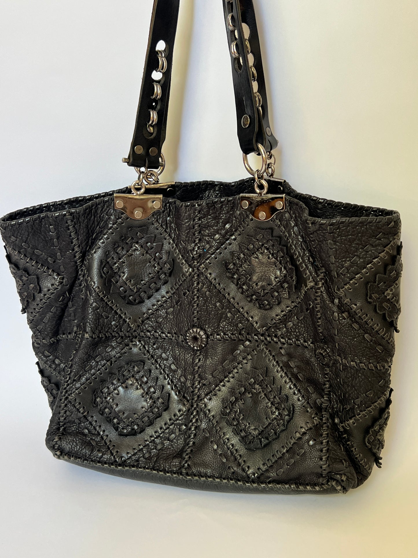 French Artisan Patchwork Leather Tote