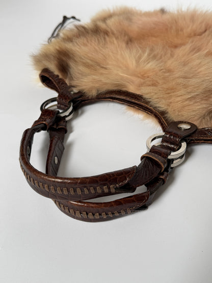 Rabbit Fur Hobo Bag – Japanese Designer