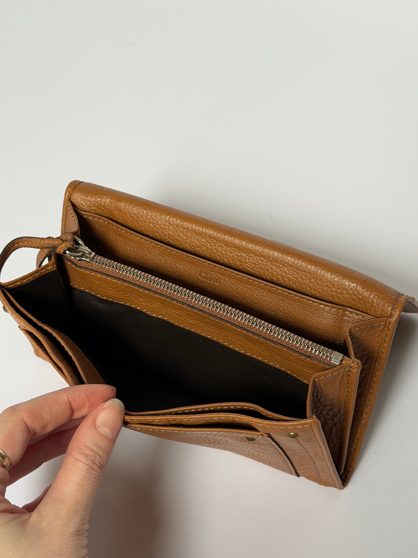 Chloe Paddington Wallet — Cognac