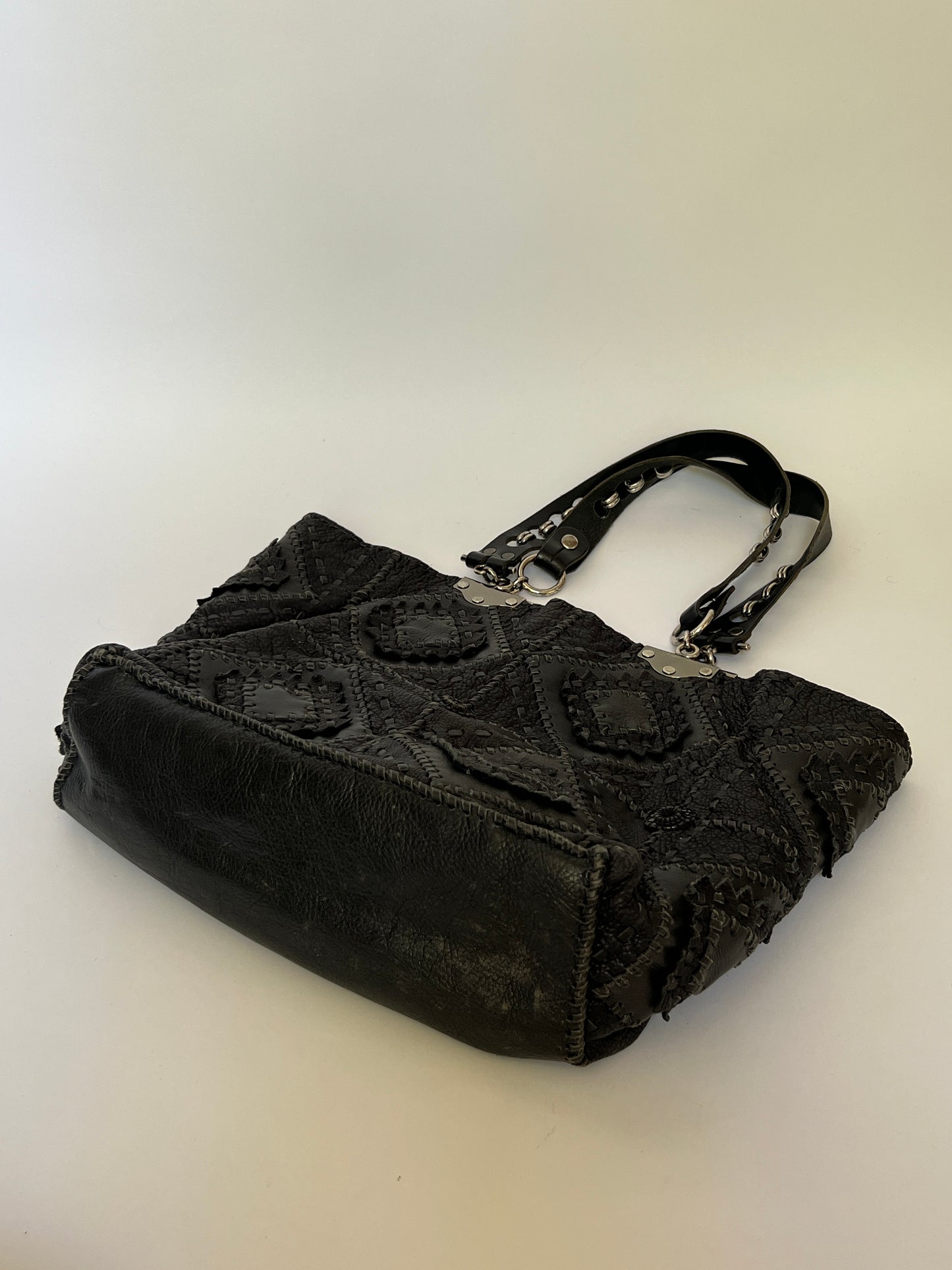 French Artisan Patchwork Leather Tote
