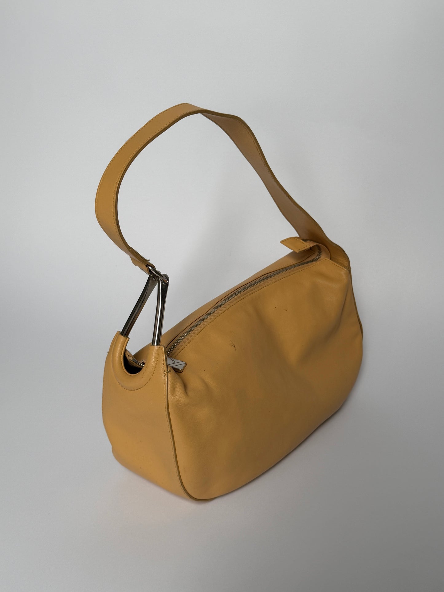 90s Furla Sculptural Hardware Shoulder Bag