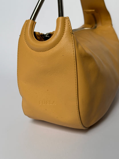 90s Furla Sculptural Hardware Shoulder Bag
