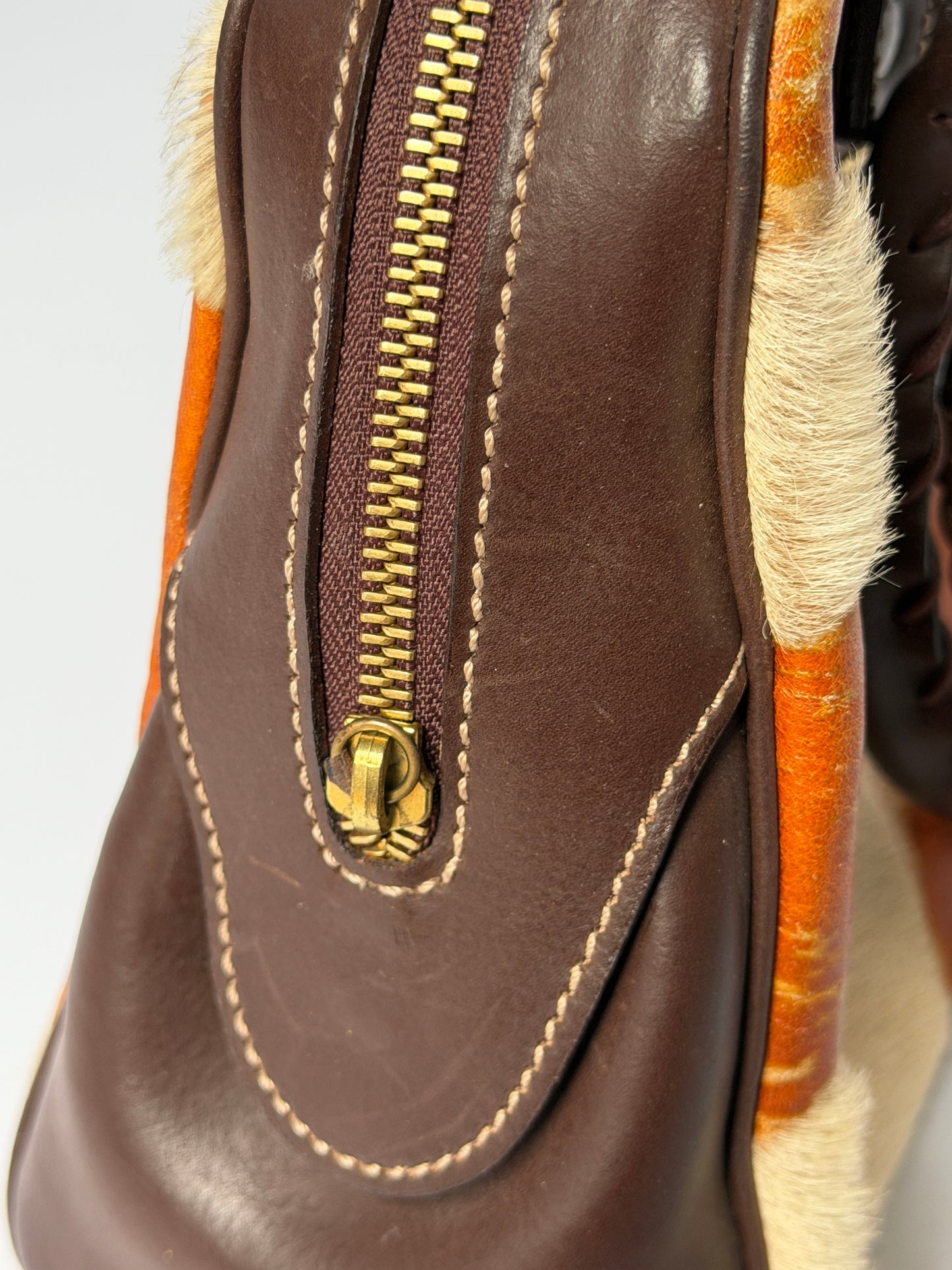 Vintage Pony Hair Boston Bag