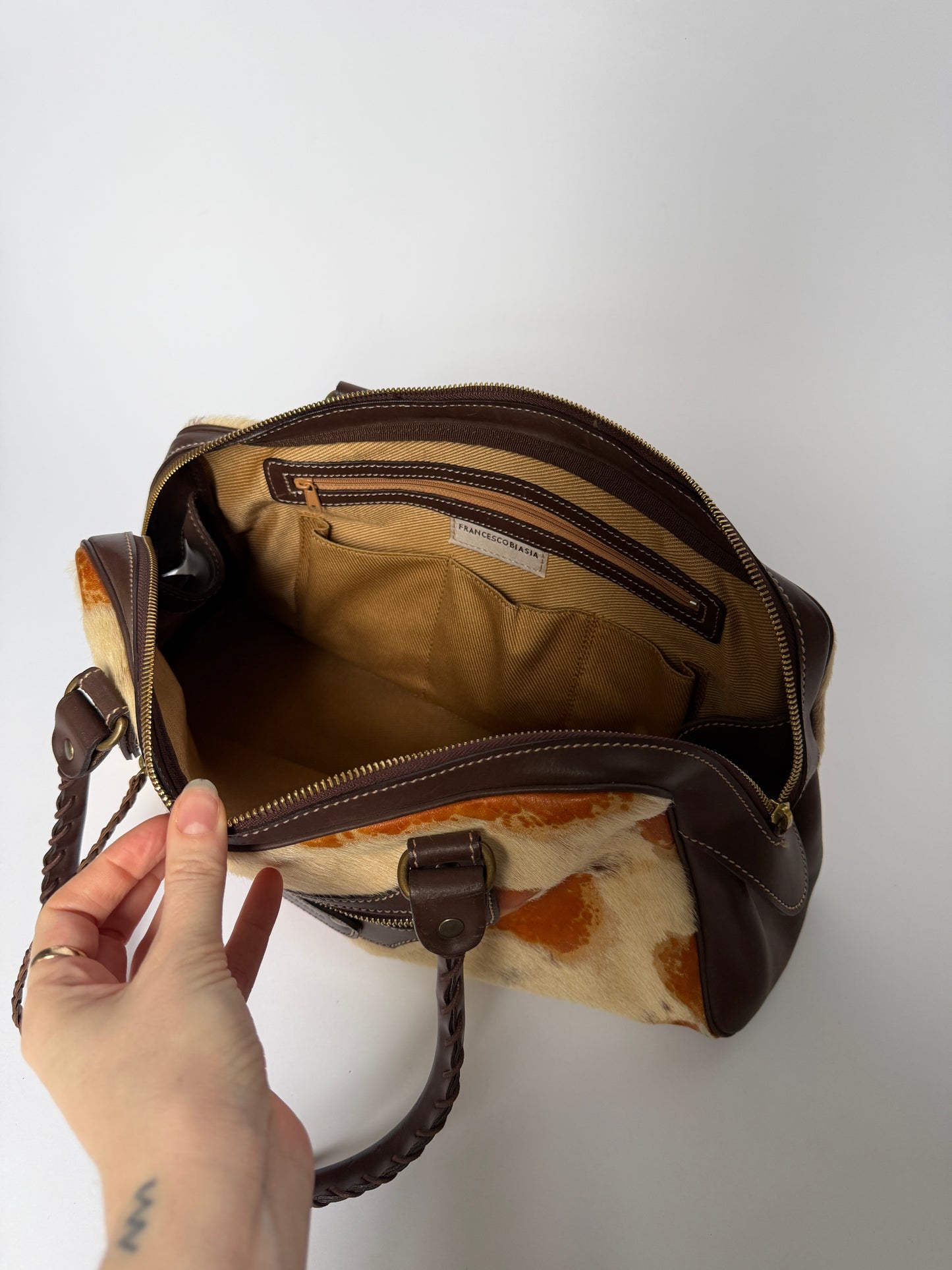 Vintage Pony Hair Boston Bag