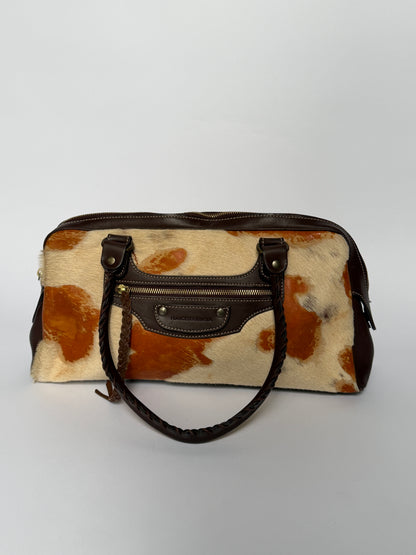 Vintage Pony Hair Boston Bag