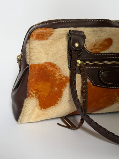 Vintage Pony Hair Boston Bag