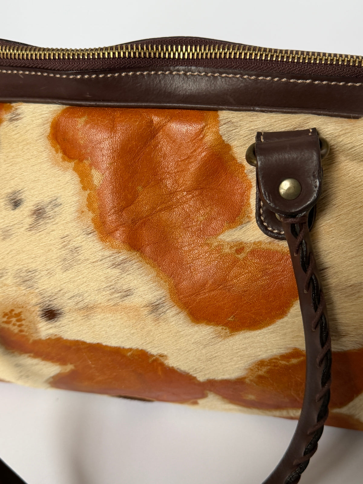 Vintage Pony Hair Boston Bag
