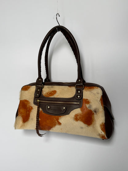 Vintage Pony Hair Boston Bag