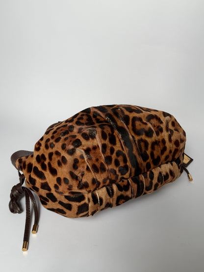 Vintage Dolce & Gabbana Leopard Pony Hair Tote