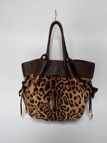 Vintage Dolce & Gabbana Leopard Pony Hair Tote
