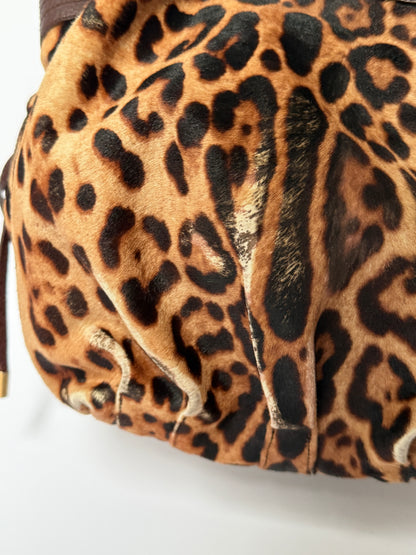 Vintage Dolce & Gabbana Leopard Pony Hair Tote