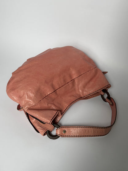 Vintage Italian Pink Leather Shoulder Bag
