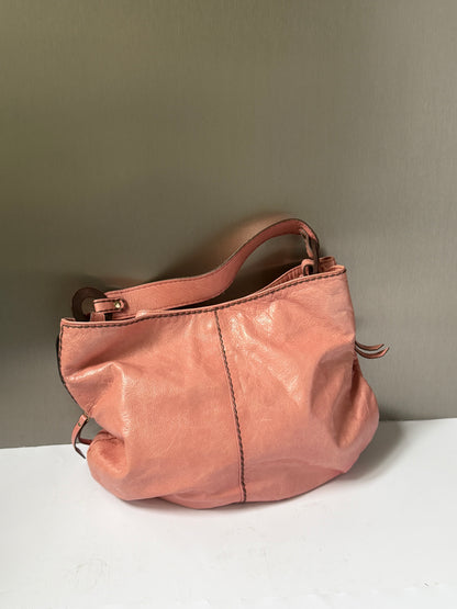 Vintage Italian Pink Leather Shoulder Bag