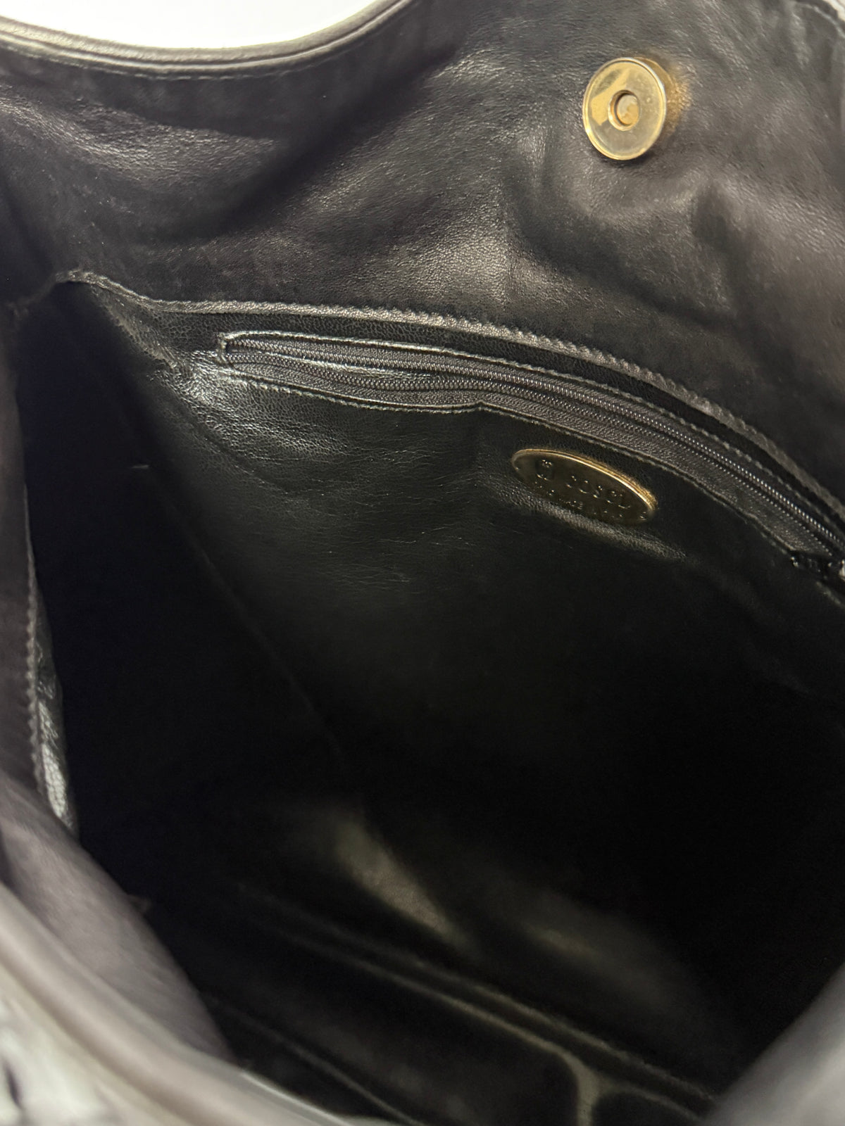 Vintage Woven Leather & Bamboo Bag