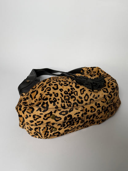 Leopard Calf Hair Shoulder Bag