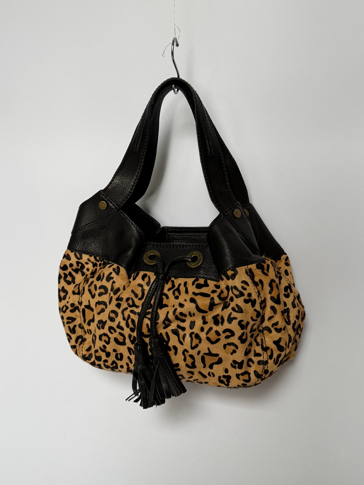 Leopard Calf Hair Shoulder Bag