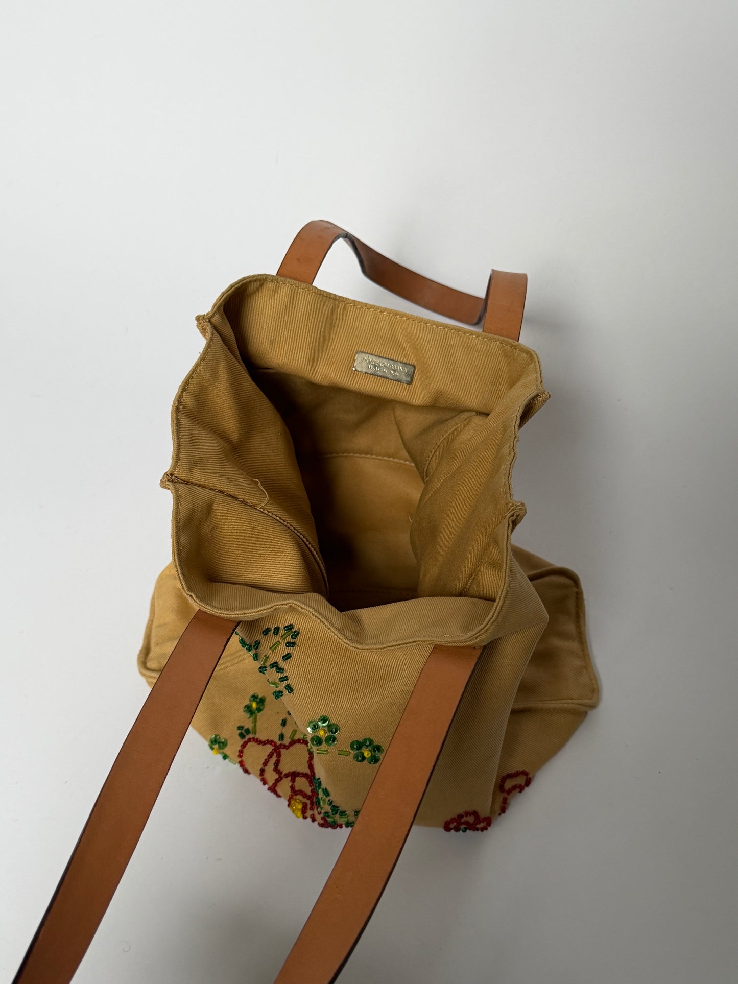 Dolce & Gabbana Beaded Floral Tote c.2000