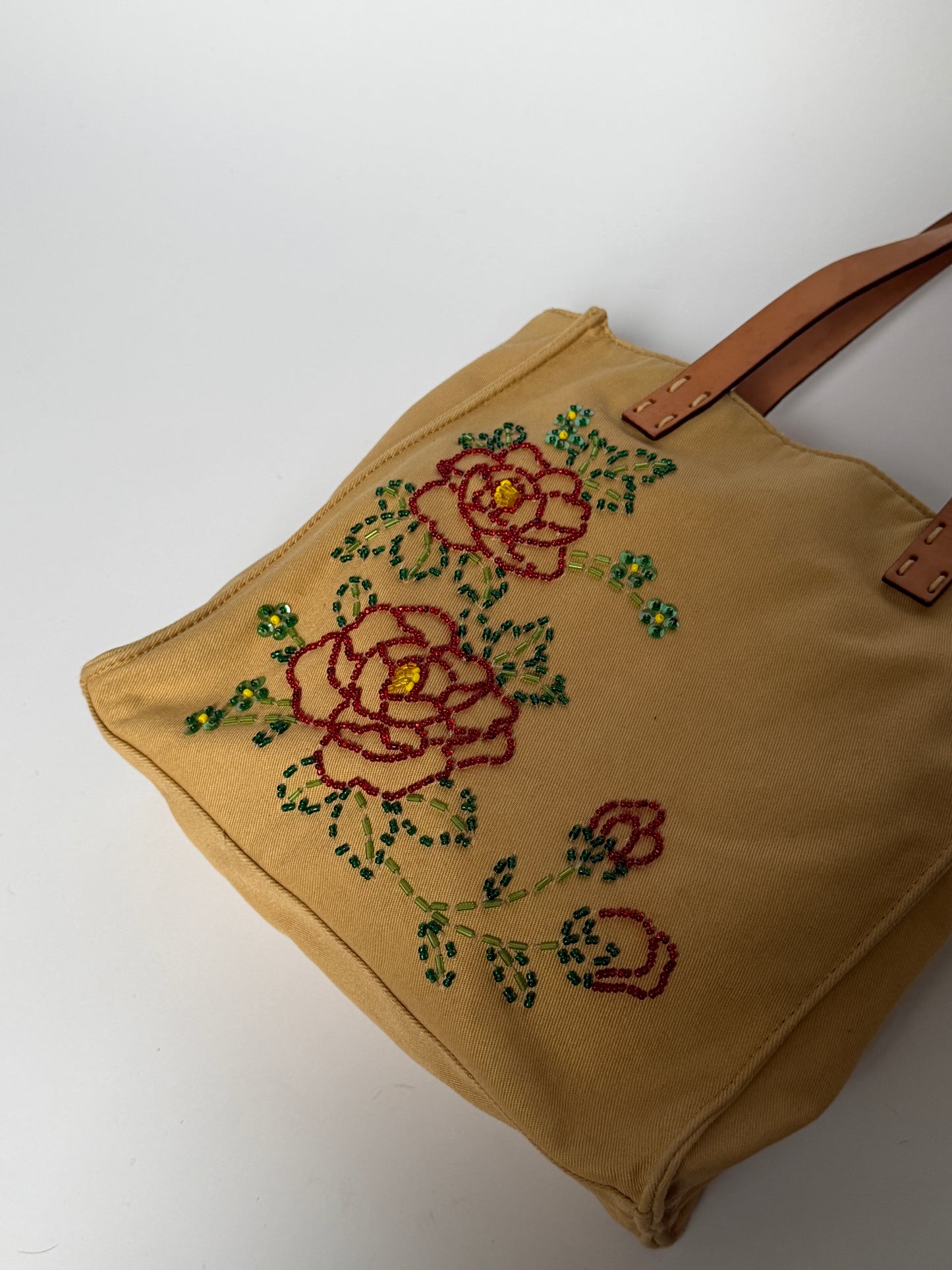 Dolce & Gabbana Beaded Floral Tote c.2000