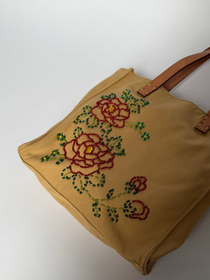 Dolce & Gabbana Beaded Floral Tote c.2000
