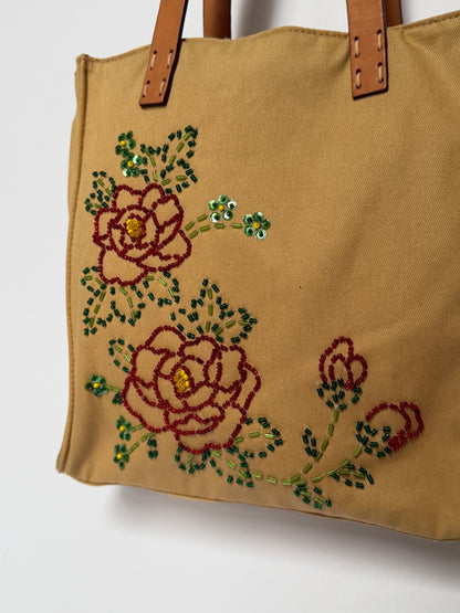 Dolce & Gabbana Beaded Floral Tote c.2000