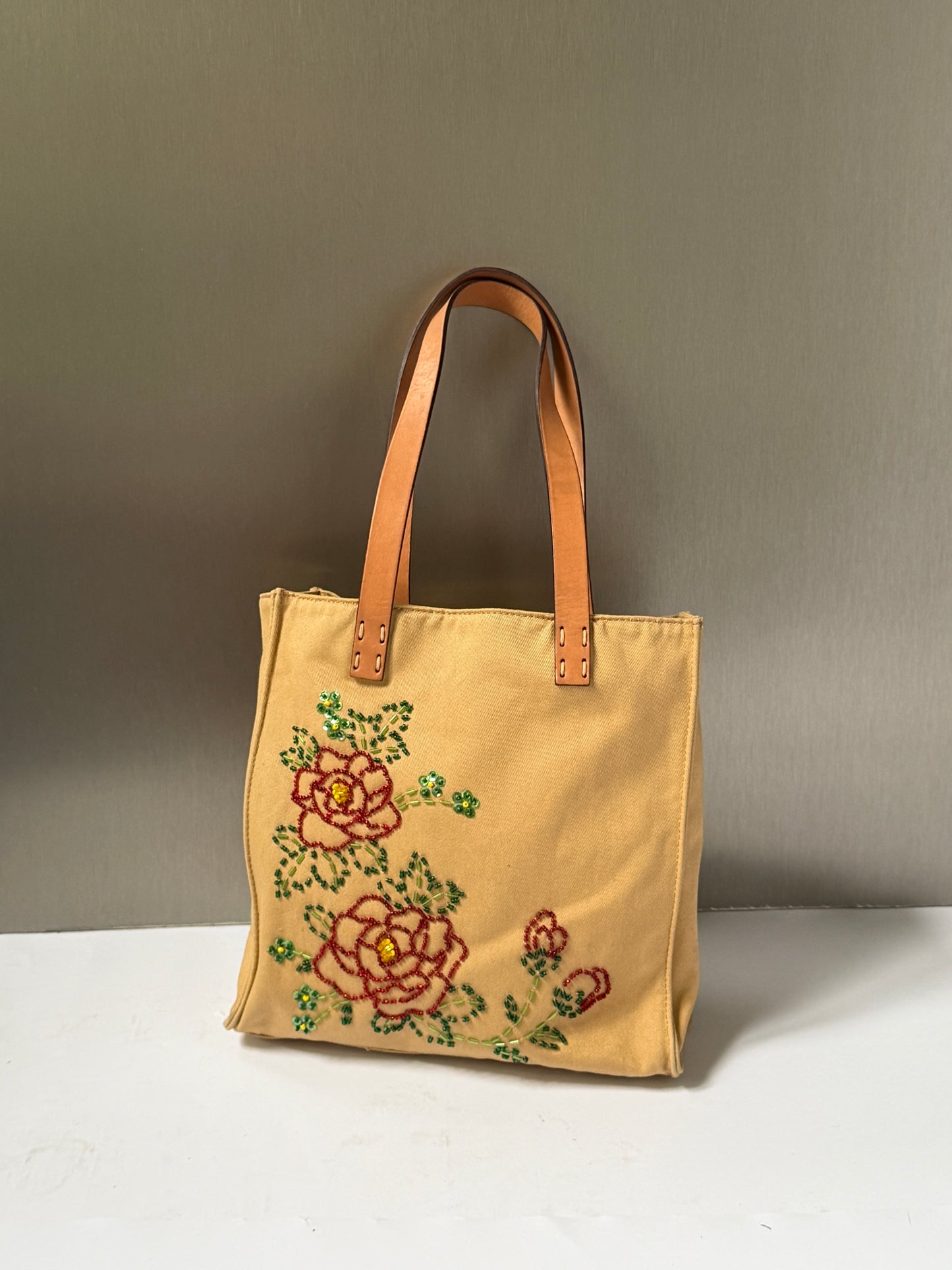 Dolce & Gabbana Beaded Floral Tote c.2000