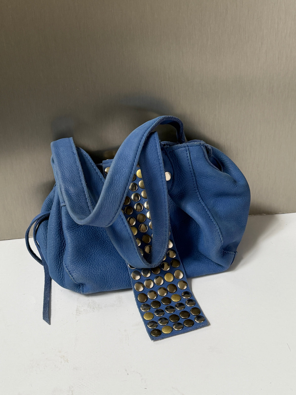 Vintage Cobalt Studded Mini Bag