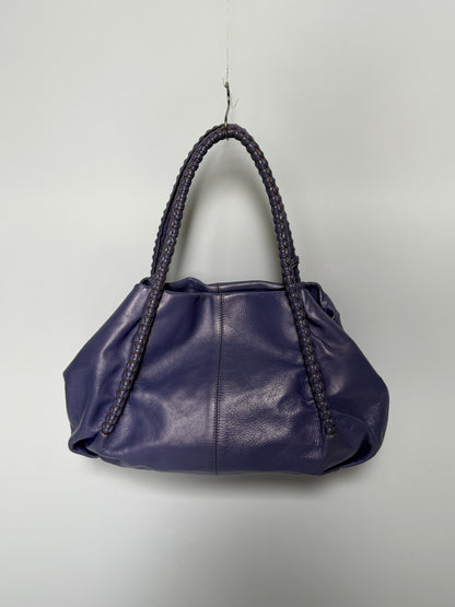 Vintage Italian Leather Braided Bag  — Lavender