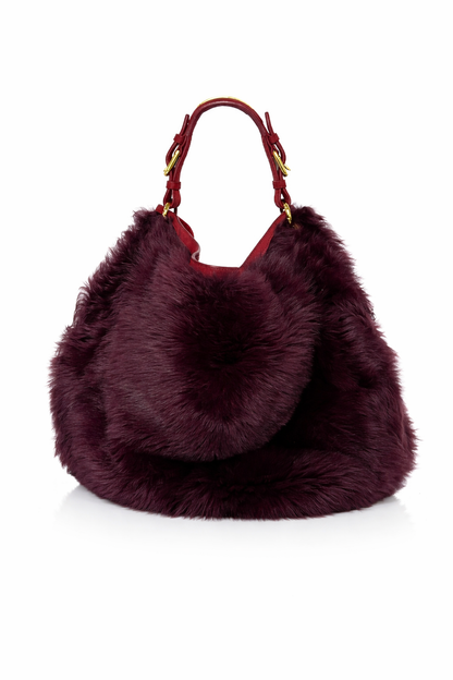 Ralph Lauren Faux Fur Large Hobo Bag