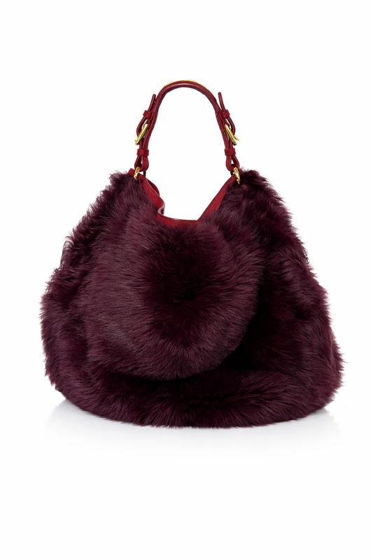 Ralph Lauren Faux Fur Large Hobo Bag