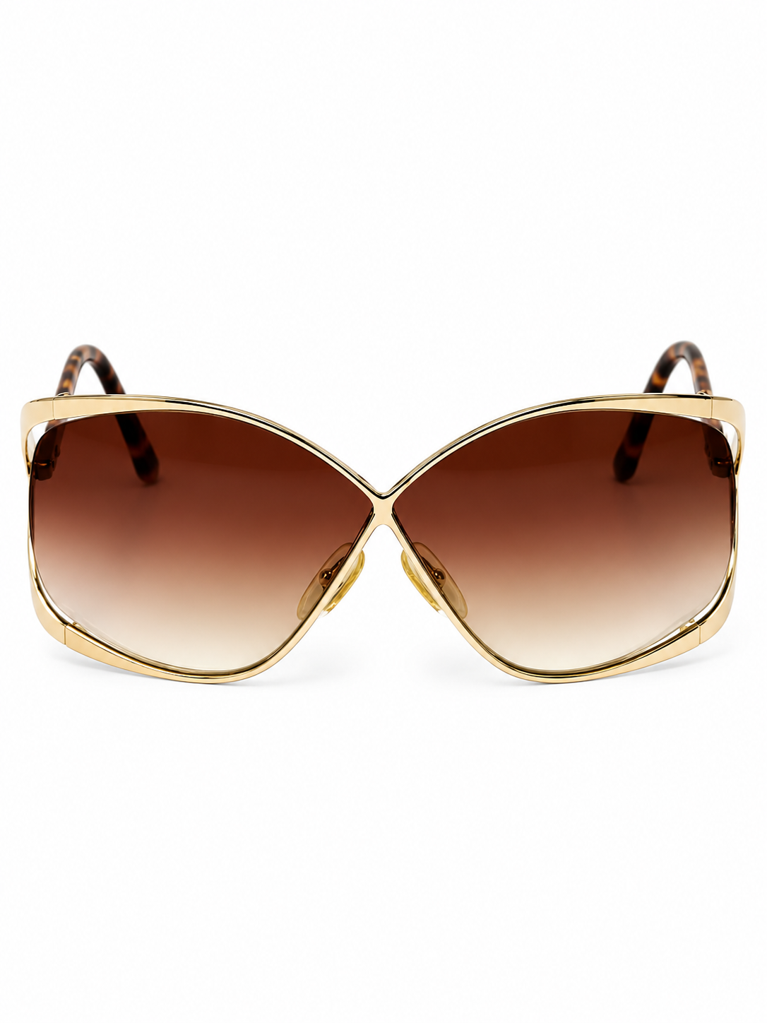 Christian Dior 2056 Gold Tortoise Butterfly Sunglasses