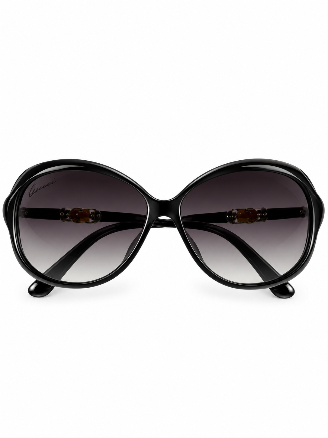 Gucci Black Bamboo Oversized Sunglasses