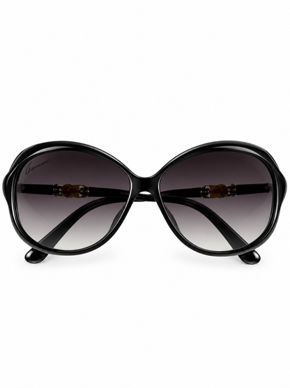 Gucci Black Bamboo Oversized Sunglasses