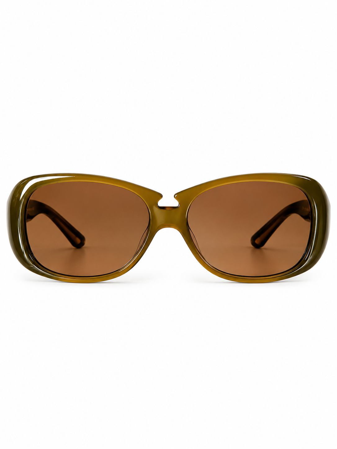 Miu Miu Olive Gradient Oversized Sunglasses