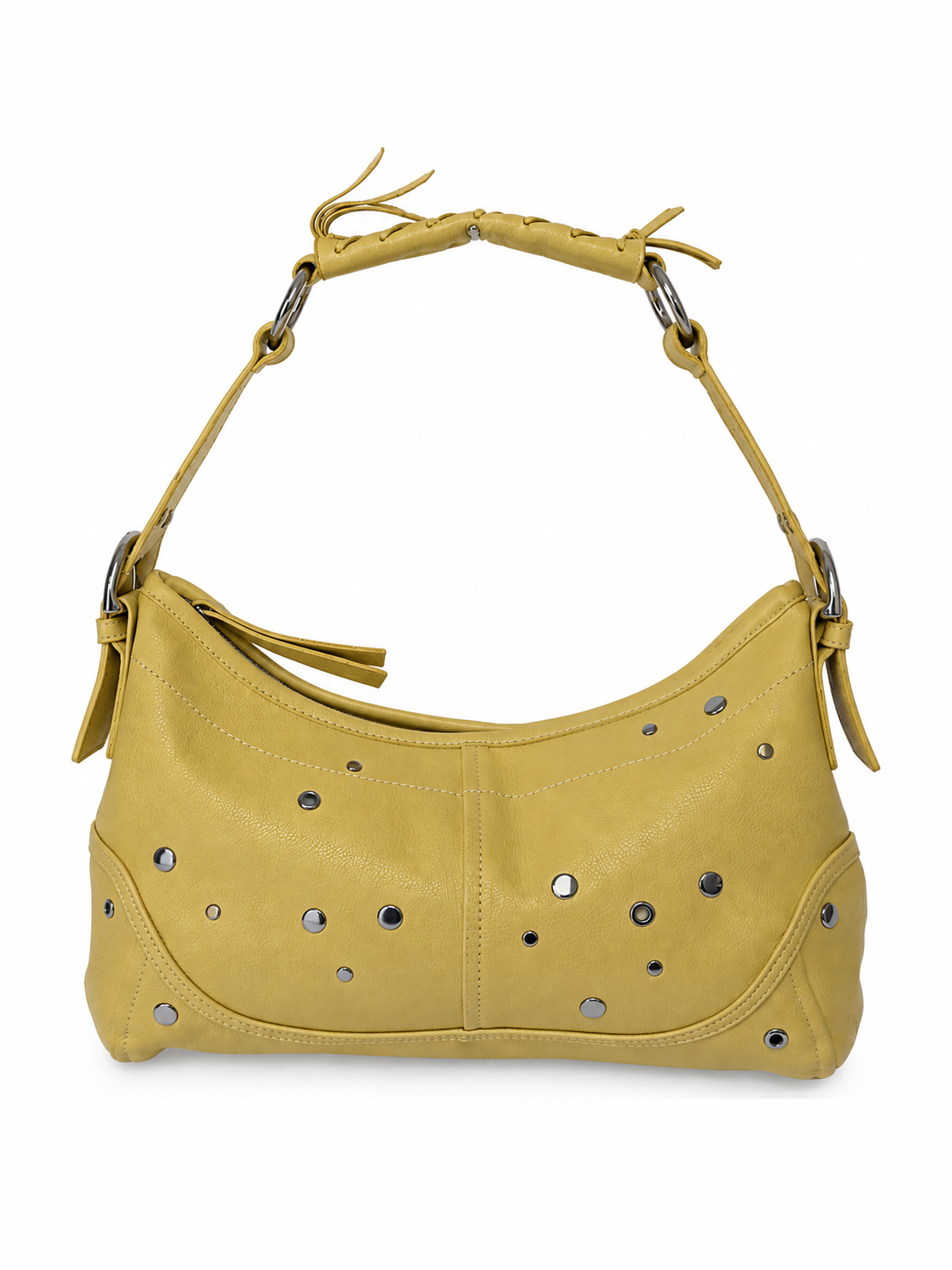 Y2K Yellow Studded Shoulder Bag
