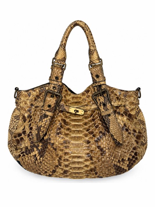 Genuine Python Leather Shoulder Bag
