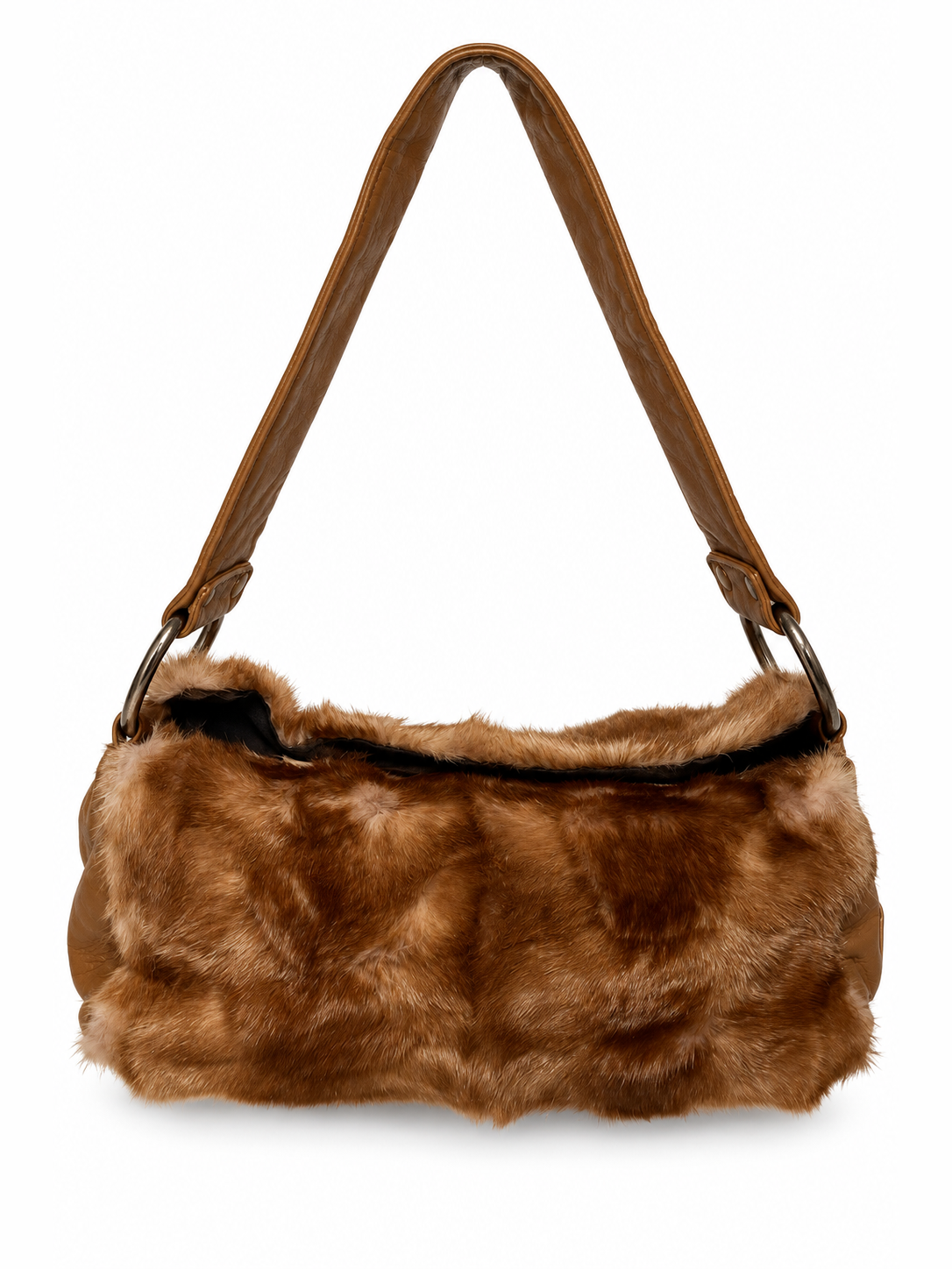 Genuine Fur & Leather Shoulder Bag