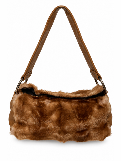 Genuine Fur & Leather Shoulder Bag