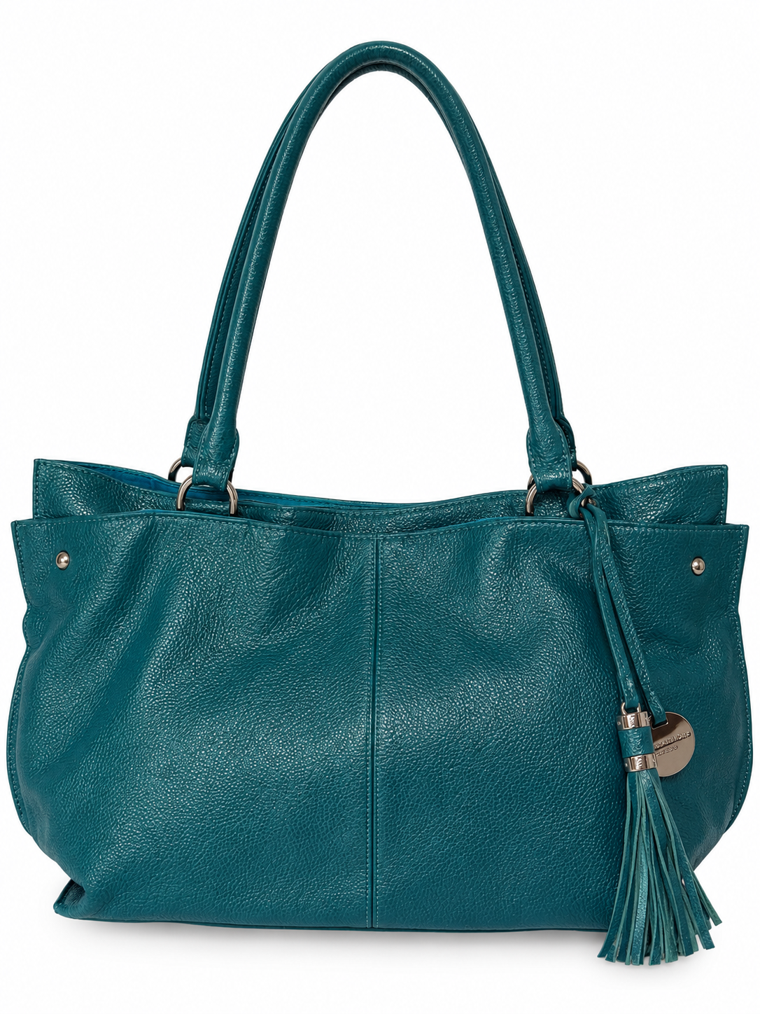 Piumelli Milano Metallic Teal Leather Tote Bag