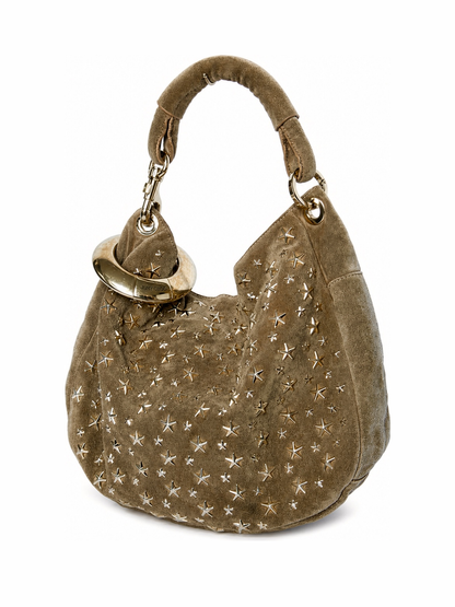 Jimmy Choo Sky Suede Bangle Hobo Bag